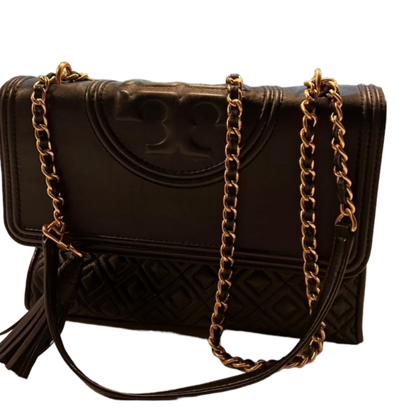 💕HP💕Tory Burch Fleming Leather Convertible Shoulder Bag💕 - Picture 9 of 16